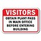 Signmission Safety Sign, 12 in Height, Aluminum, Show ID - Plant Pass A-1218 Show ID  - Plant Pass - alternate 1